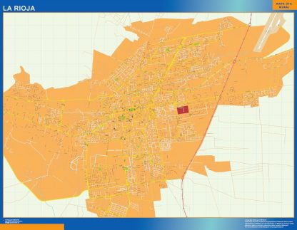 Mapa La Rioja en Argentina plastificado