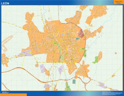 Mapa Leon callejero plastificado