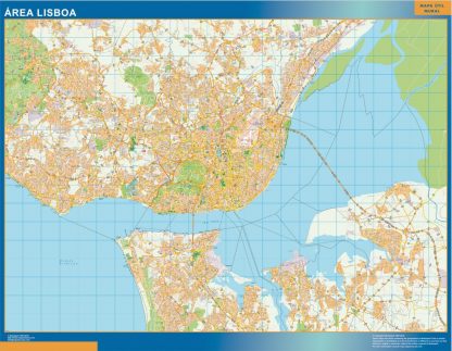 Mapa Lisboa área urbana plastificado