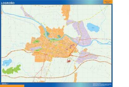 Mapa Logrono callejero plastificado