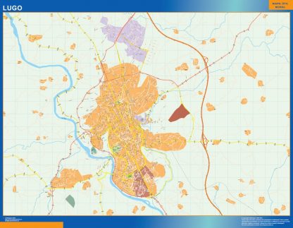 Mapa Lugo callejero plastificado