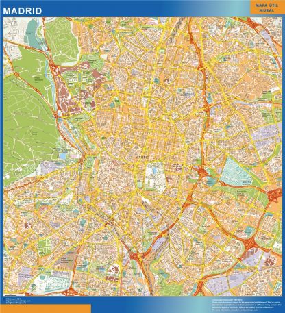 Mapa Madrid callejero plastificado