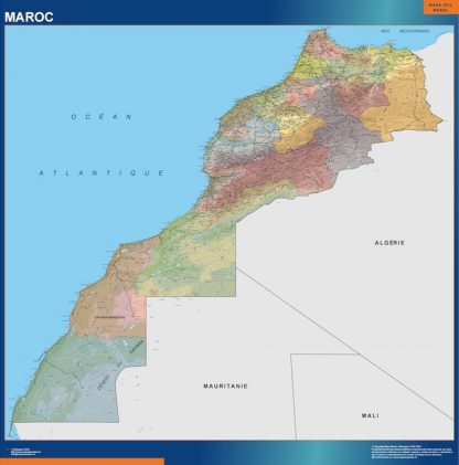 Mapa Marruecos plastificado