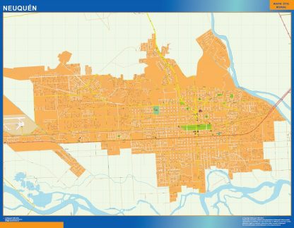 Mapa Neuquen en Argentina plastificado