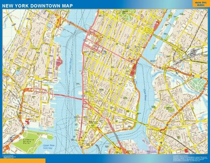 Mapa Nueva York downtown plastificado