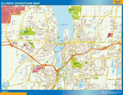 Mapa Olympia downtown plastificado