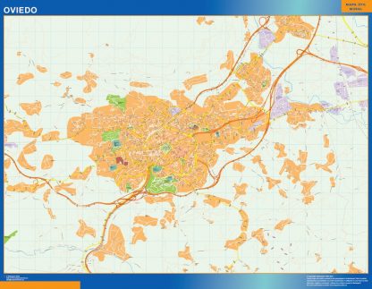 Mapa Oviedo callejero plastificado