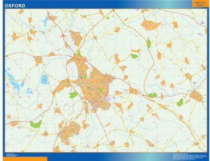 Mapa Oxford plastificado