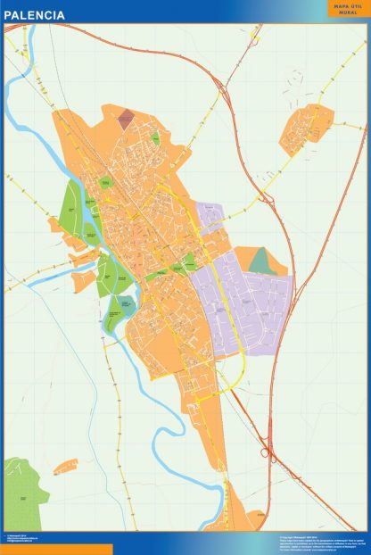 Mapa Palencia callejero plastificado
