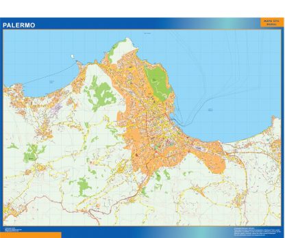 Mapa Palermo plastificado