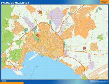 Mapa Palma Mallorca callejero plastificado