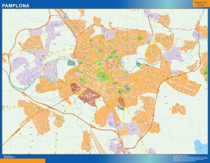 Mapa Pamplona callejero plastificado