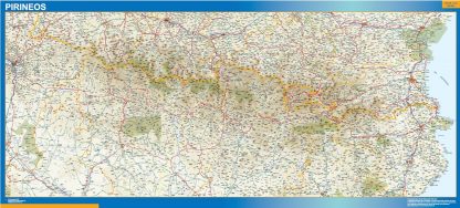 Mapa Pirineos plastificado