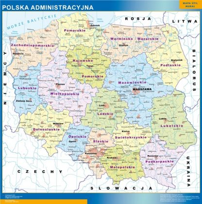 Mapa Polonia plastificado