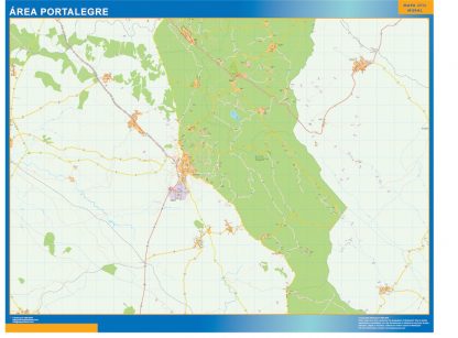Mapa Portalegre área urbana plastificado plastificado