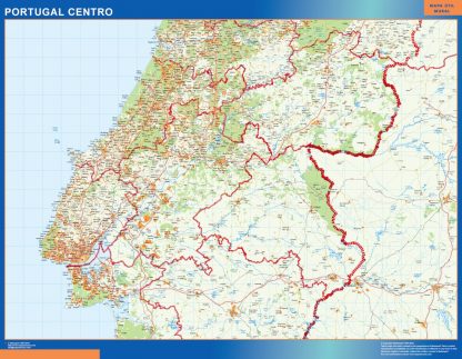 Mapa Portugal centro carreteras plastificado