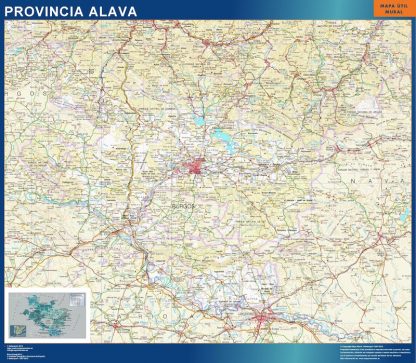 Mapa Provincia Alava plastificado
