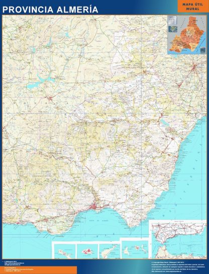 Mapa Provincia Almeria plastificado