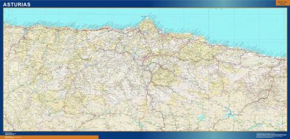 Mapa Provincia Asturias plastificado