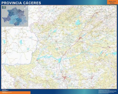 Mapa Provincia Caceres plastificado