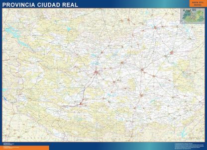 Mapa Provincia Ciudad Real plastificado