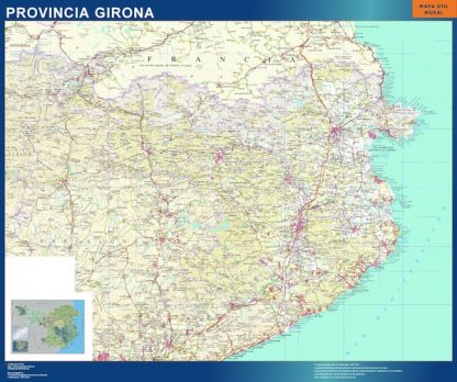 Mapa Provincia Girona plastificado