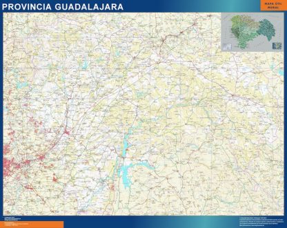 Mapa Provincia Guadalajara plastificado