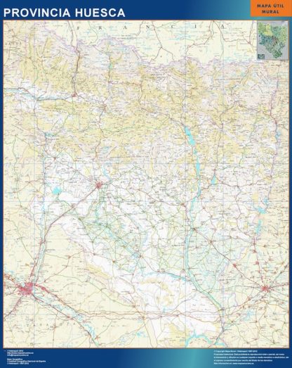 Mapa Provincia Huesca plastificado