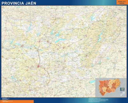 Mapa Provincia Jaen plastificado