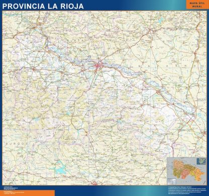 Mapa Provincia La Rioja plastificado