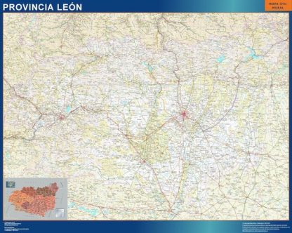 Mapa Provincia Leon plastificado