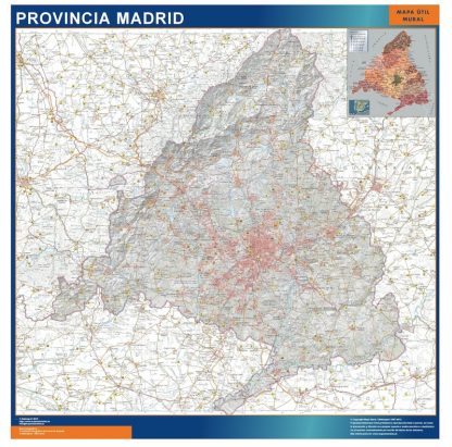 Mapa Provincia Madrid plastificado
