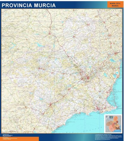 Mapa Provincia Murcia plastificado