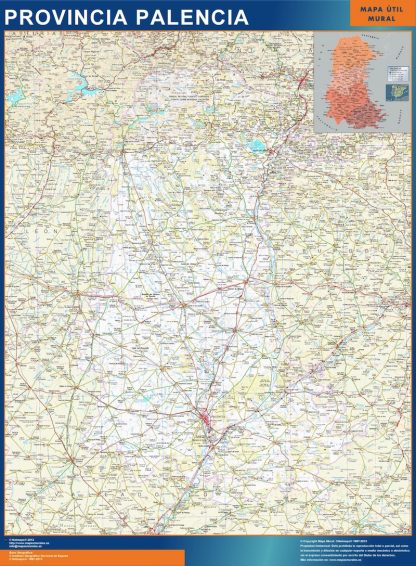 Mapa Provincia Palencia plastificado