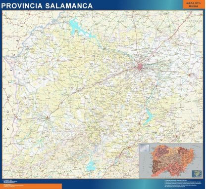 Mapa Provincia Salamanca plastificado
