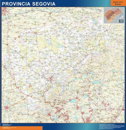Mapa Provincia Segovia plastificado