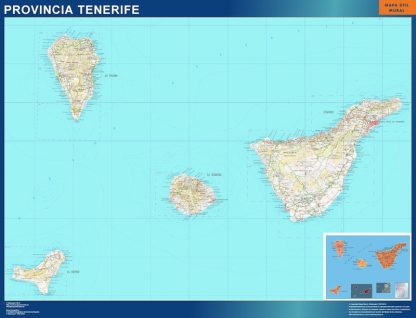 Mapa Provincia Tenerife plastificado