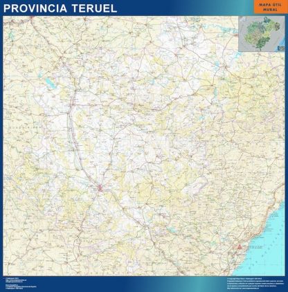 Mapa Provincia Teruel plastificado