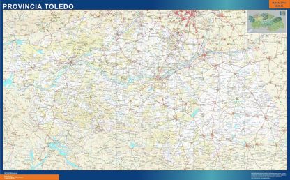 Mapa Provincia Toledo plastificado