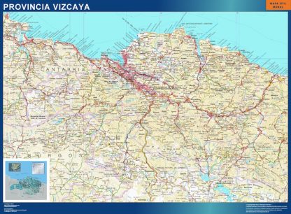Mapa Provincia Vizcaya plastificado