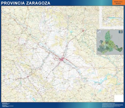 Mapa Provincia Zaragoza plastificado