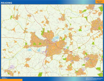 Mapa Reading plastificado