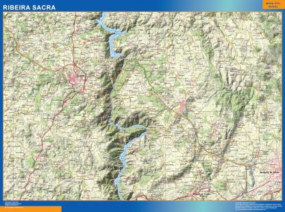 Mapa Ribeira Sacra plastificado