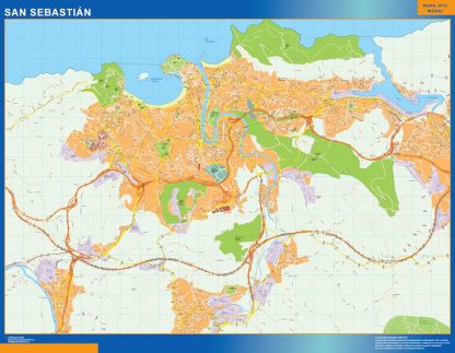 Mapa San Sebastian callejero plastificado