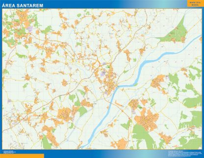 Mapa Santarem área urbana plastificado