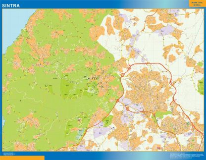 Mapa Sintra en Portugal plastificado