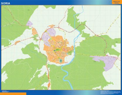 Mapa Soria callejero plastificado