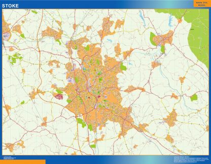 Mapa Stoke plastificado