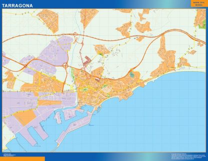 Mapa Tarragona callejero plastificado