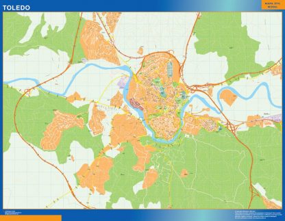 Mapa Toledo callejero plastificado